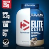 image:imageDymatize Elite Casein Protein Powder Chocolate 100 Micellar Casein 25g Protein 54g BCAAs 23g Leucine Slow Absorbing for Overnight Muscle Recovery 4 lb 50 ServingsCookies  Cream