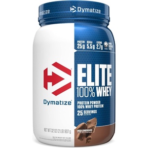 image:imageDymatize Elite 100 Whey Protein Powder LLeucine Quick Absorbing amp Fast Digesting for Optimal Muscle Recovery Gourmet Vanilla 32 OzRich Chocolate
