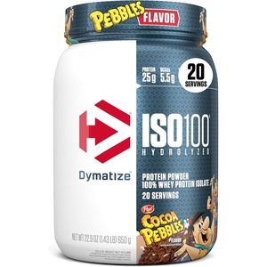 image:imageDymatize ISO100 Protein Powder 100 Whey Isolate Fruity Pebbles  25g Protein Hydrolyzed FastAbsorbing Supports Muscle Health 55g BCAAs GlutenFree 20 Servings 13 lbCocoa Pebbles
