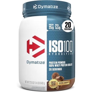 image:imageDymatize ISO100 Protein Powder 100 Whey Isolate Gourmet Chocolate  25g Protein Hydrolyzed FastAbsorbing Supports Muscle Health 55g BCAAs GlutenFree 76 Servings 5 lbChocolate