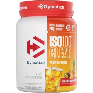 image:imageDymatize ISO100 Protein Powder 100 Whey Isolate Gourmet Chocolate  25g Protein Hydrolyzed FastAbsorbing Supports Muscle Health 55g BCAAs GlutenFree 76 Servings 5 lbNEW Clear Pineapple Passion Punch