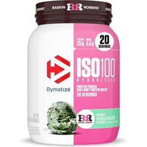 image:imageDymatize ISO100 Protein Powder 100 Whey Isolate Gourmet Chocolate  25g Protein Hydrolyzed FastAbsorbing Supports Muscle Health 55g BCAAs GlutenFree 76 Servings 5 lbNEW Mint Chocolate Chip