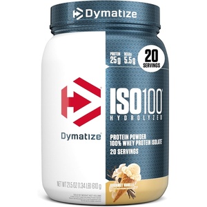 image:imageDymatize ISO100 Protein Powder 100 Whey Isolate Gourmet Chocolate  25g Protein Hydrolyzed FastAbsorbing Supports Muscle Health 55g BCAAs GlutenFree 76 Servings 5 lbVanilla